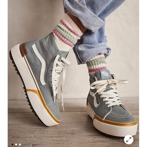 Vans SK8-Hi Tapered Stacked Canvas Sneakers 8.5 Sage Green